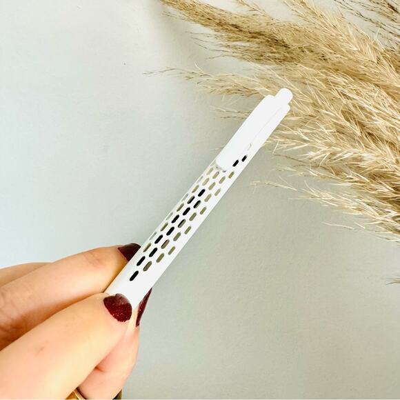 NEW POSHMARK Pink Maroon Logo Pen Black Ink White Cutout Body Clip Rubber Tip - Picture 6 of 8